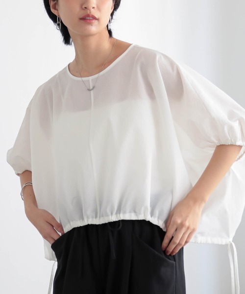 for/c（フォーシー）の「ドロストヘムドルマンブラウス【サスティナブル】（シャツ/ブラウス・レディース・ブラック/オフホワイト・L/M）」の21枚目の写真