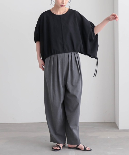 for/c（フォーシー）の「ドロストヘムドルマンブラウス【サスティナブル】（シャツ/ブラウス・レディース・ブラック/オフホワイト・L/M）」の8枚目の写真