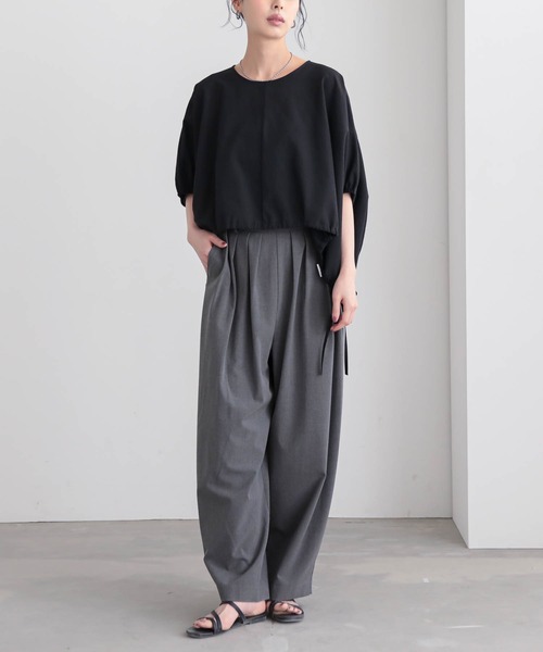 for/c（フォーシー）の「ドロストヘムドルマンブラウス【サスティナブル】（シャツ/ブラウス・レディース・ブラック/オフホワイト・L/M）」の10枚目の写真