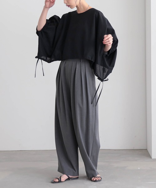 for/c（フォーシー）の「ドロストヘムドルマンブラウス【サスティナブル】（シャツ/ブラウス・レディース・ブラック/オフホワイト・L/M）」の11枚目の写真
