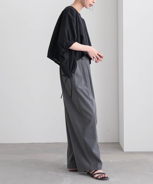 for/c（フォーシー）の「ドロストヘムドルマンブラウス【サスティナブル】（シャツ/ブラウス・レディース・ブラック/オフホワイト・L/M）」の14枚目の写真