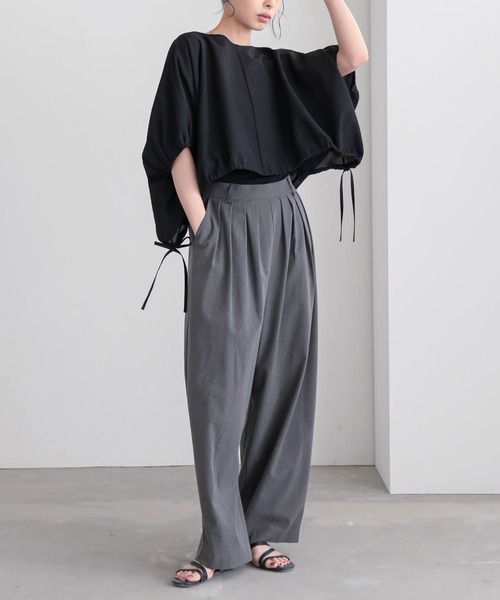 for/c（フォーシー）の「ドロストヘムドルマンブラウス【サスティナブル】（シャツ/ブラウス・レディース・ブラック/オフホワイト・L/M）」の12枚目の写真