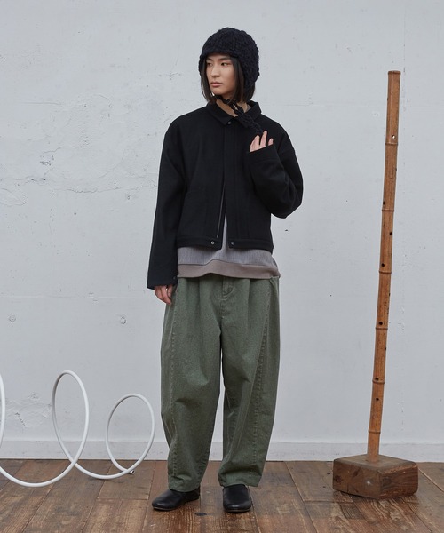 Dulcamara(ドゥルカマラ)の「ラムビーバーブルゾンJK - PLAIN(ブルゾン・メンズ・ブラック・0/1)」の2枚目の写真