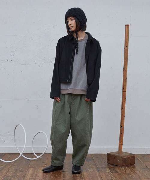 Dulcamara(ドゥルカマラ)の「ラムビーバーブルゾンJK - PLAIN(ブルゾン・メンズ・ブラック・0/1)」の4枚目の写真