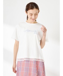 【接触冷感】メッシュ刺繍Tシャツ