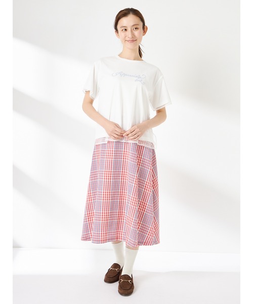 McGREGOR（マックレガー）の「【接触冷感】メッシュ刺繍Ｔシャツ（Tシャツ/カットソー・レディース・ブルー/ホワイト・L/M）」の4枚目の写真