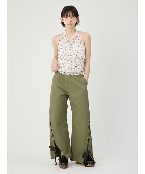 LILY BROWN(リリーブラウン)の「レースアップリボンカーゴパンツ(その他パンツ・レディース・カーキ/ベージュ/ネイビー・0/1)」の14枚目の写真