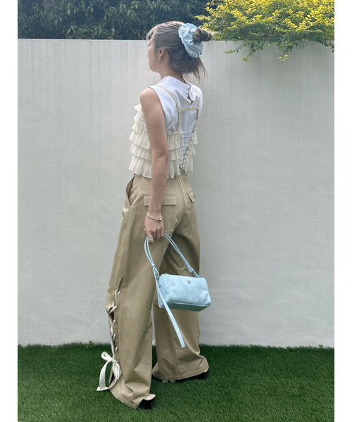 LILY BROWN(リリーブラウン)の「レースアップリボンカーゴパンツ(その他パンツ・レディース・カーキ/ベージュ/ネイビー・0/1)」の18枚目の写真