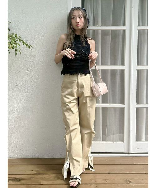 LILY BROWN(リリーブラウン)の「レースアップリボンカーゴパンツ(その他パンツ・レディース・カーキ/ベージュ/ネイビー・0/1)」の22枚目の写真