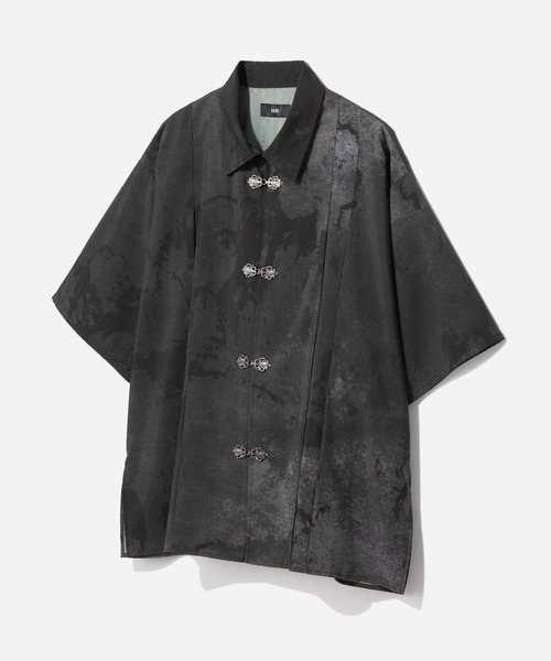 HARE(ハレ)の「【SET UP対応】YOSEタックメタルボタンシャツ(HARE)(シャツ/ブラウス・メンズ・ベージュ/グレー系その他/ブラック/ホワイト・FREE)」の4枚目の写真