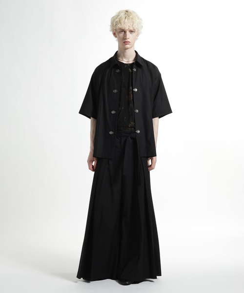 HARE(ハレ)の「【SET UP対応】YOSEタックメタルボタンシャツ(HARE)(シャツ/ブラウス・メンズ・ベージュ/グレー系その他/ブラック/ホワイト・FREE)」の8枚目の写真
