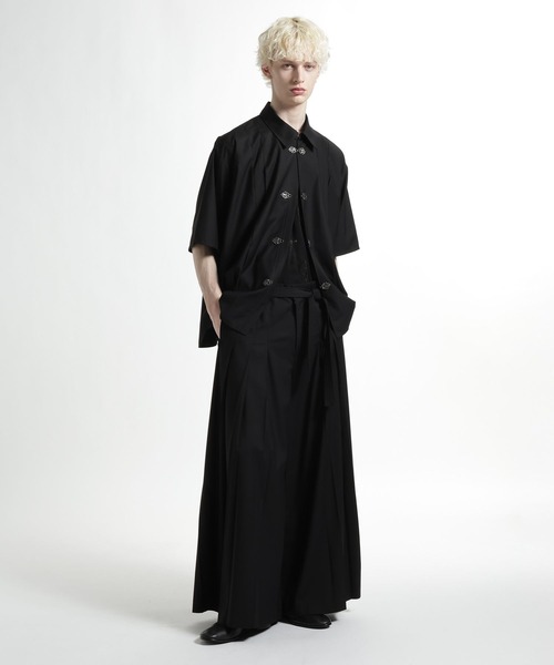 HARE(ハレ)の「【SET UP対応】YOSEタックメタルボタンシャツ(HARE)(シャツ/ブラウス・メンズ・ベージュ/グレー系その他/ブラック/ホワイト・FREE)」の12枚目の写真