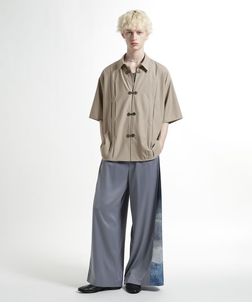 HARE(ハレ)の「【SET UP対応】YOSEタックメタルボタンシャツ(HARE)(シャツ/ブラウス・メンズ・ベージュ/グレー系その他/ブラック/ホワイト・FREE)」の17枚目の写真
