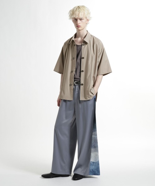 HARE(ハレ)の「【SET UP対応】YOSEタックメタルボタンシャツ(HARE)(シャツ/ブラウス・メンズ・ベージュ/グレー系その他/ブラック/ホワイト・FREE)」の18枚目の写真