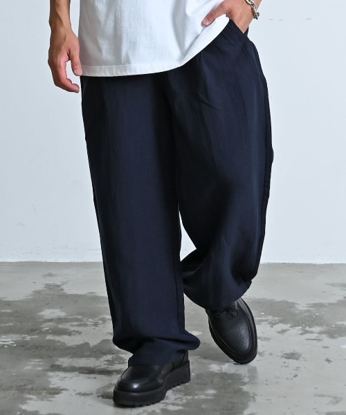 BENUSTA(ベヌスタ)の「『BENUSTA/ベヌスタ』バルーンパンツ スラックス【GC】(スラックス・メンズ・ネイビー/ブラック・L/M)」の2枚目の写真
