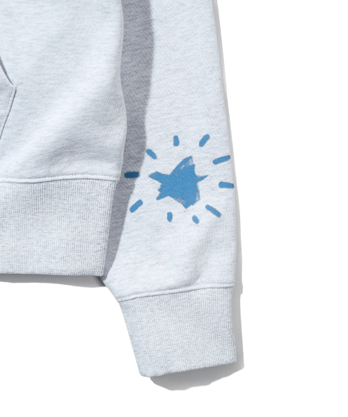 YOUHEE（ユヒ）の「YOUHEE GRAPHIC HOOD ZIP-UP_MELANGE GREY（パーカー・レディース・その他・FREE）」の8枚目の写真