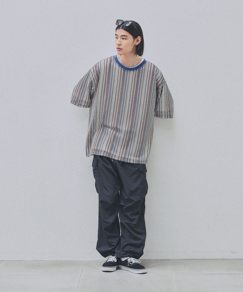 LAKOLE(ラコレ)の「スカシレースアンサンブルTシャツ / 665048(Tシャツ/カットソー・メンズ・ライトグレー/ブラウン/アイボリー/ブラック/グリーン・X-LARGE/LARGE/MEDIUM)」の3枚目の写真