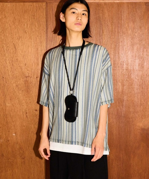 LAKOLE(ラコレ)の「スカシレースアンサンブルTシャツ / 665048(Tシャツ/カットソー・メンズ・ライトグレー/ブラウン/アイボリー/ブラック/グリーン・X-LARGE/LARGE/MEDIUM)」の5枚目の写真