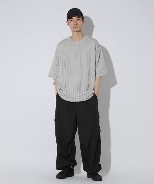 LAKOLE(ラコレ)の「スカシレースアンサンブルTシャツ / 665048(Tシャツ/カットソー・メンズ・ライトグレー/ブラウン/アイボリー/ブラック/グリーン・X-LARGE/LARGE/MEDIUM)」の6枚目の写真