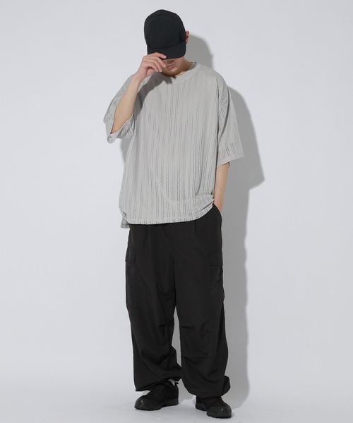 LAKOLE(ラコレ)の「スカシレースアンサンブルTシャツ / 665048(Tシャツ/カットソー・メンズ・ライトグレー/ブラウン/アイボリー/ブラック/グリーン・X-LARGE/LARGE/MEDIUM)」の7枚目の写真