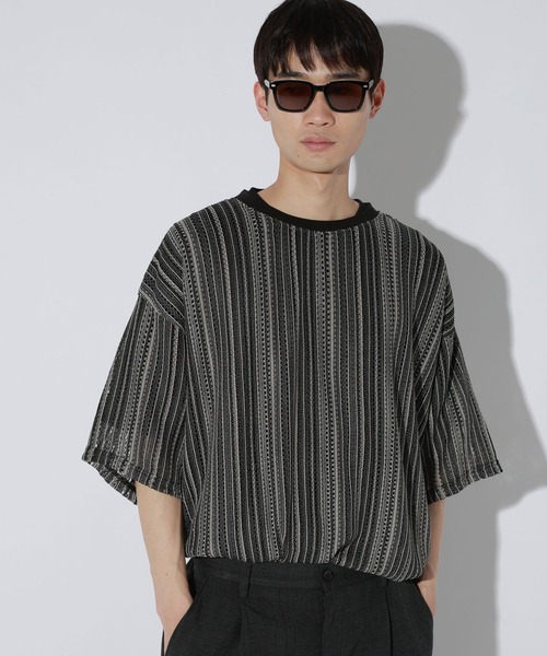 LAKOLE(ラコレ)の「スカシレースアンサンブルTシャツ / 665048(Tシャツ/カットソー・メンズ・ライトグレー/ブラウン/アイボリー/ブラック/グリーン・X-LARGE/LARGE/MEDIUM)」の15枚目の写真