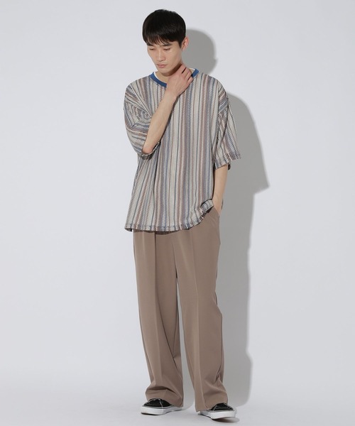 LAKOLE(ラコレ)の「スカシレースアンサンブルTシャツ / 665048(Tシャツ/カットソー・メンズ・ライトグレー/ブラウン/アイボリー/ブラック/グリーン・X-LARGE/LARGE/MEDIUM)」の18枚目の写真