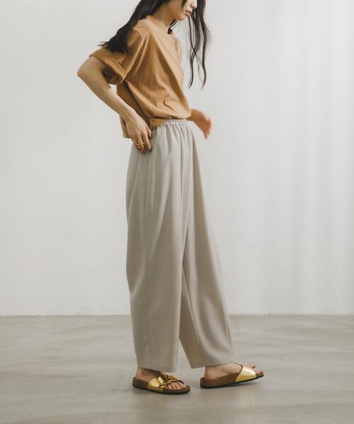 URBAN RESEARCH DOORS(アーバンリサーチドアーズ)の「Cocoon Easy Pants(その他パンツ・レディース・グリーン系その他/ライトベージュ・FREE)」の3枚目の写真