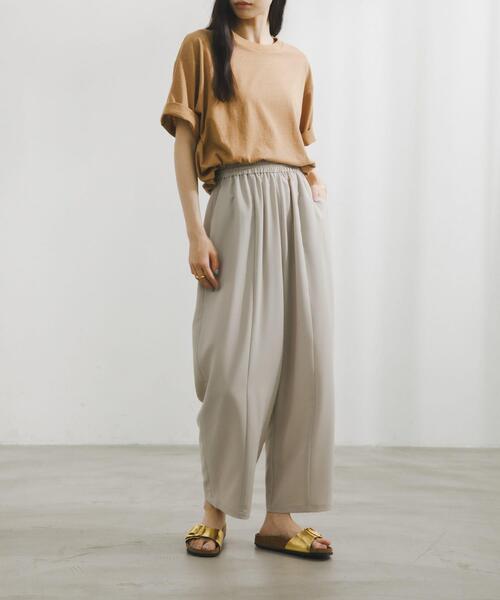 URBAN RESEARCH DOORS(アーバンリサーチドアーズ)の「Cocoon Easy Pants(その他パンツ・レディース・グリーン系その他/ライトベージュ・FREE)」の4枚目の写真