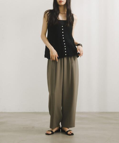 URBAN RESEARCH DOORS(アーバンリサーチドアーズ)の「Cocoon Easy Pants(その他パンツ・レディース・グリーン系その他/ライトベージュ・FREE)」の8枚目の写真
