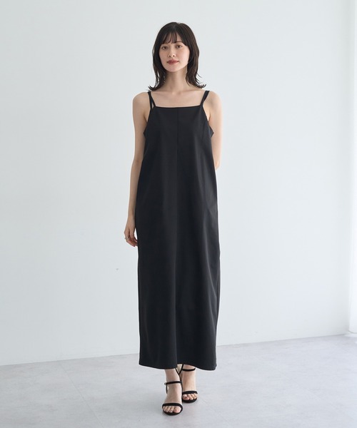 YECCA VECCA(イェッカヴェッカ)の「【2点SET】シアーポロシャツ×キャミワンピース(ワンピース・レディース・ブラック/ブラウン・FREE)」の16枚目の写真