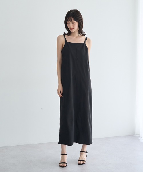 YECCA VECCA(イェッカヴェッカ)の「【2点SET】シアーポロシャツ×キャミワンピース(ワンピース・レディース・ブラック/ブラウン・FREE)」の17枚目の写真