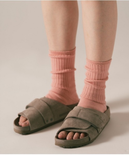 The Role design(ザロールデザイン)の「【 The Role design / ザ・ロールデザイン 】 HEEL RIB LEGGINGS WOMENS / ヒールリブレギンス ウィメンズ(ソックス/靴下・レディース・ピンク/ベージュ/アイボリー・FREE)」の1枚目の写真