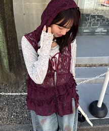 フリフリレースフードベスト