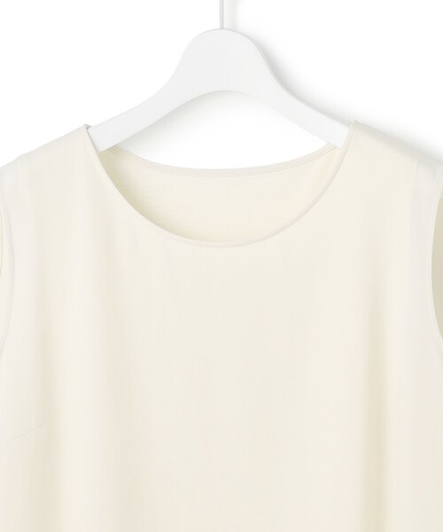 23区 L(ニジュウサンクオオキイサイズ)の「シフォンコンビ ジョーゼット ブラウス(Tシャツ/カットソー・レディース・アイボリー系/ホワイト系・46/44)」の12枚目の写真