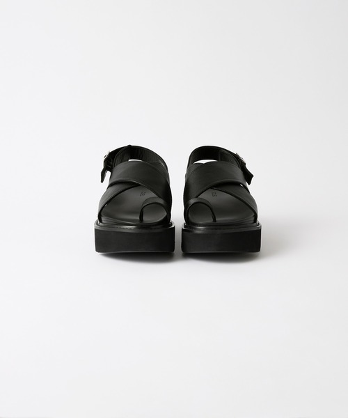 CLEL(クレイル)の「【CLEL】Cow Leather/High Sole Leather Sandals / 牛革/ハイソール レザーサンダル(+6cm)(サンダル・メンズ・ブラック・XS/S/M/L/XL)」の7枚目の写真