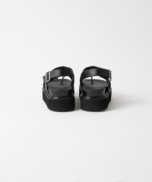 CLEL(クレイル)の「【CLEL】Cow Leather/High Sole Leather Sandals / 牛革/ハイソール レザーサンダル(+6cm)(サンダル・メンズ・ブラック・XS/S/M/L/XL)」の9枚目の写真