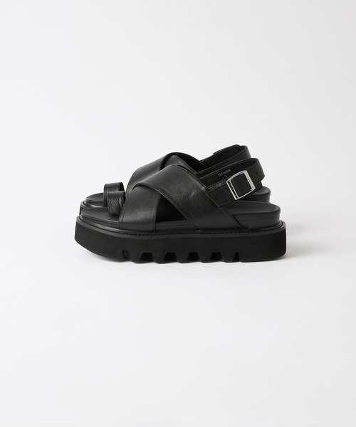CLEL(クレイル)の「【CLEL】Cow Leather/High Sole Leather Sandals / 牛革/ハイソール レザーサンダル(+6cm)(サンダル・メンズ・ブラック・XS/S/M/L/XL)」の10枚目の写真