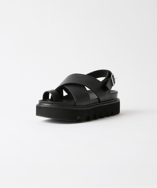 CLEL(クレイル)の「【CLEL】Cow Leather/High Sole Leather Sandals / 牛革/ハイソール レザーサンダル(+6cm)(サンダル・メンズ・ブラック・XS/S/M/L/XL)」の11枚目の写真