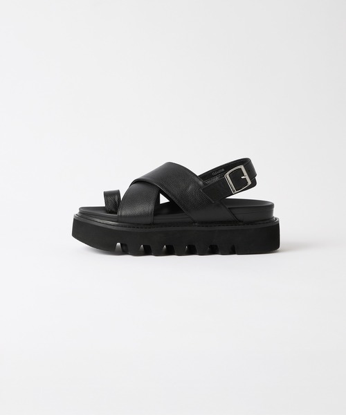CLEL(クレイル)の「【CLEL】Cow Leather/High Sole Leather Sandals / 牛革/ハイソール レザーサンダル(+6cm)(サンダル・メンズ・ブラック・XS/S/M/L/XL)」の14枚目の写真