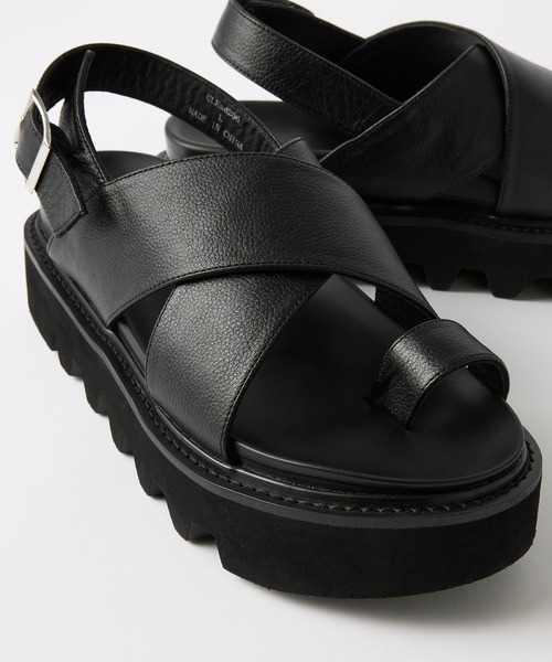 CLEL(クレイル)の「【CLEL】Cow Leather/High Sole Leather Sandals / 牛革/ハイソール レザーサンダル(+6cm)(サンダル・メンズ・ブラック・XS/S/M/L/XL)」の15枚目の写真