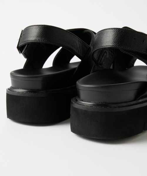 CLEL(クレイル)の「【CLEL】Cow Leather/High Sole Leather Sandals / 牛革/ハイソール レザーサンダル(+6cm)(サンダル・メンズ・ブラック・XS/S/M/L/XL)」の16枚目の写真