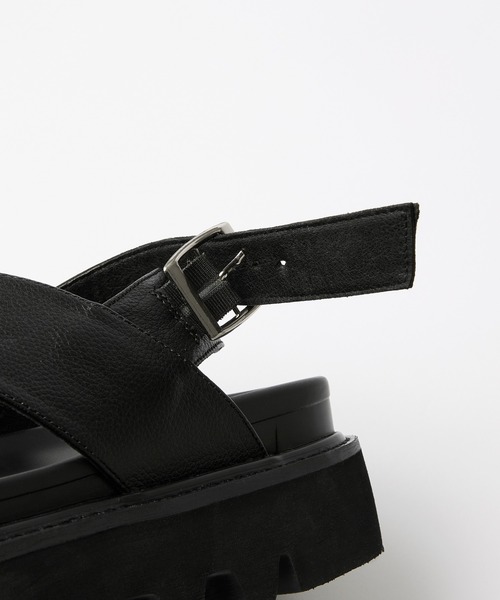 CLEL(クレイル)の「【CLEL】Cow Leather/High Sole Leather Sandals / 牛革/ハイソール レザーサンダル(+6cm)(サンダル・メンズ・ブラック・XS/S/M/L/XL)」の19枚目の写真