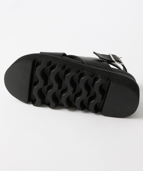 CLEL(クレイル)の「【CLEL】Cow Leather/High Sole Leather Sandals / 牛革/ハイソール レザーサンダル(+6cm)(サンダル・メンズ・ブラック・XS/S/M/L/XL)」の21枚目の写真