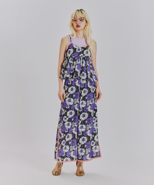 ANNA SUI NYC(アナ スイ エヌ ワイ シー)の「サマーレトロフラワーイージーパンツ(その他パンツ・レディース・グリーン/パープル・FREE)」の12枚目の写真