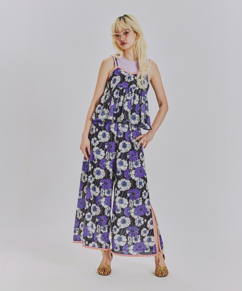 ANNA SUI NYC(アナ スイ エヌ ワイ シー)の「サマーレトロフラワーイージーパンツ(その他パンツ・レディース・グリーン/パープル・FREE)」の11枚目の写真