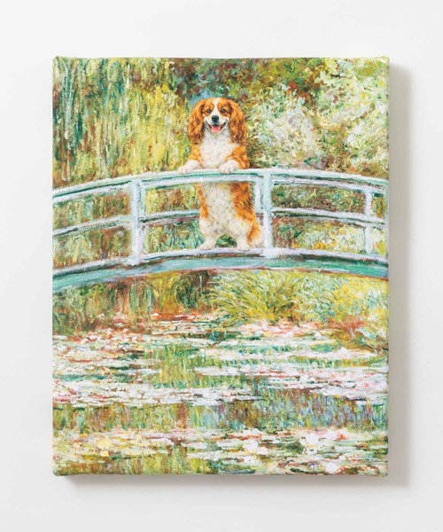セール】世界の名画 キャバリア 犬 アートキャンバス（ポスター/アート