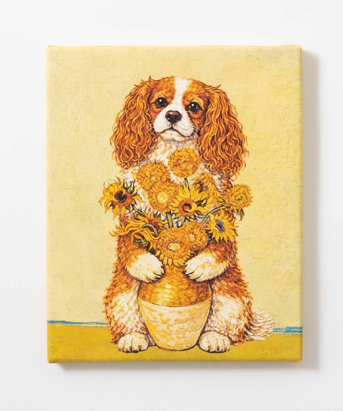 セール】世界の名画 キャバリア 犬 アートキャンバス（ポスター/アート