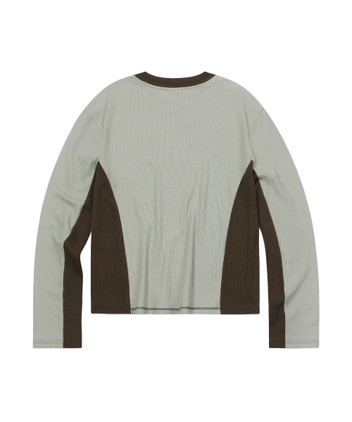 S'EST(エスイーエスティー)の「Panel Sleeve Olive(Tシャツ/カットソー・メンズ・オリーブ・MEDIUM/SMALL)」の2枚目の写真