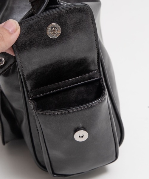 WEGO(ウィゴー)の「WEGO/フロントデザインポケットバッグ(ハンドバッグ・レディース・ブラウン系その他/ブラック系その他・FREE)」の21枚目の写真