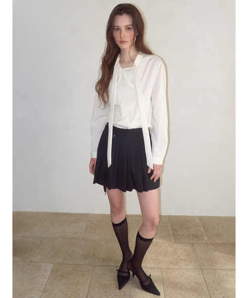 ETMON(エトモン)の「Double Pleats Skirt, Black(スカート・レディース・その他・SMALL/MEDIUM)」の6枚目の写真